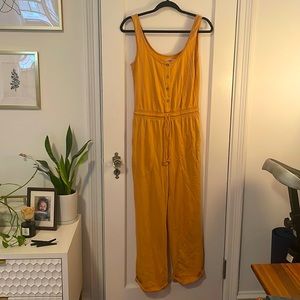 Faherty Jumpsuit mustard yellow xs